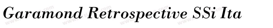 Garamond Retrospective SSi Italic字体转换